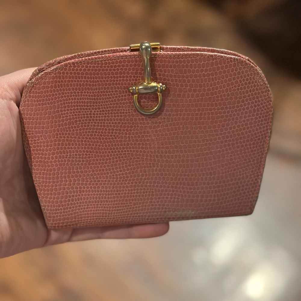 MUST GO / OBO: Sonia Firenze Pink Grained Leather Wallet
